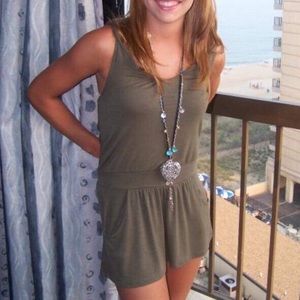 Green Short Dress/Long Shirt